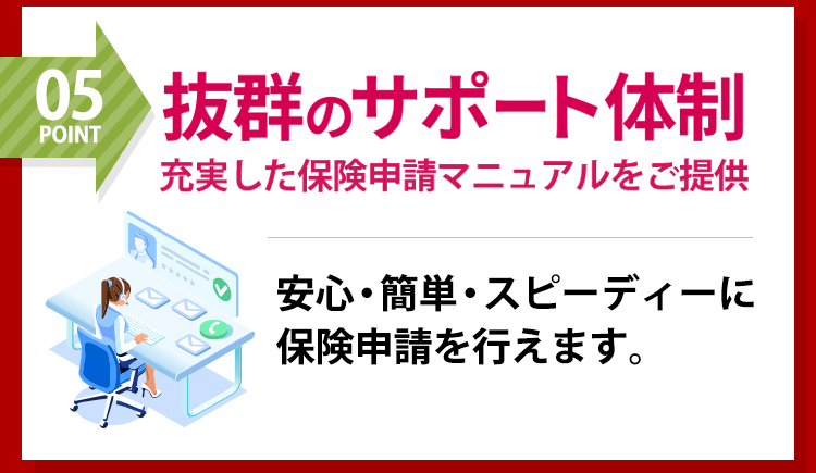 抜群のサポート体制
